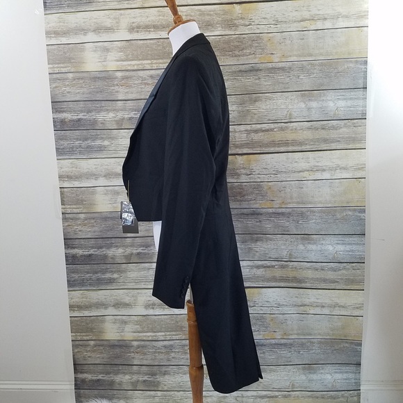 ZARA MAN TUXEDO TAILCOAT JACKET WITH SATEEN LAPEL - Picture 8 of 8